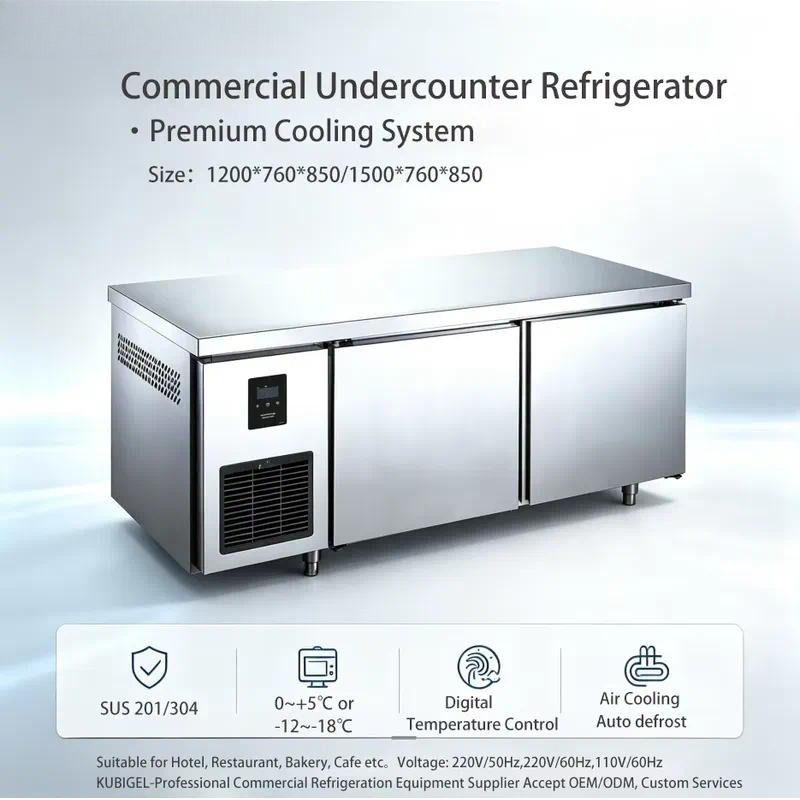Commercial Kitchen Worktops - ثلاجة تجارية للمطابخ من الفولاذ المقاوم