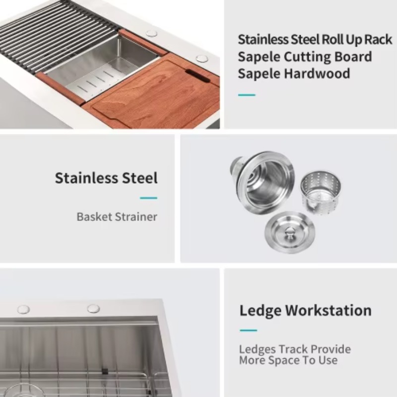 Commercial Kitchen Kitchen - حوض مطبخ تجاري شديد التحمل من