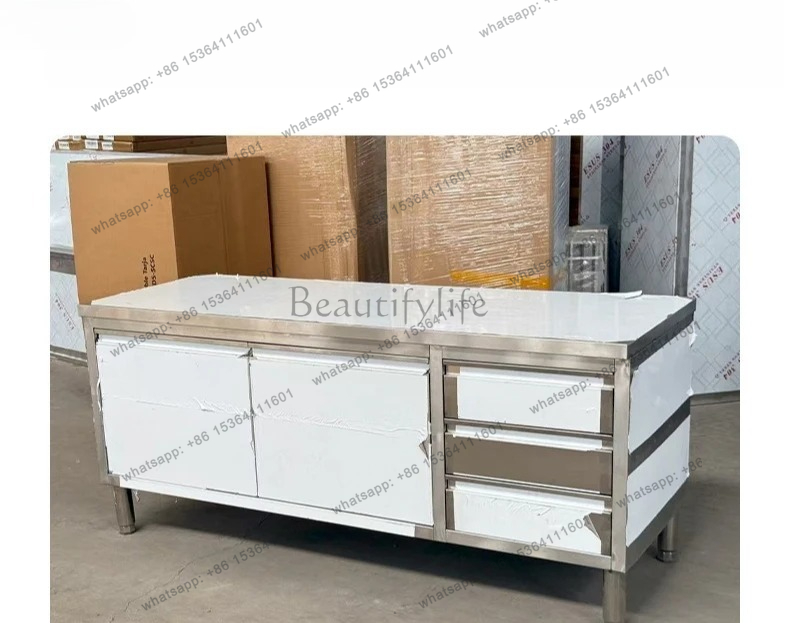 Commercial Kitchen Worktops - خزانة مطبخ تجارية من الفولاذ المقاوم