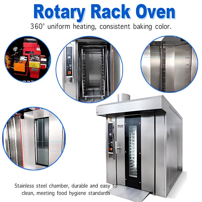 Rotary Bakery Oven - فرن بيتزا دوار عالي الجودة يعمل
