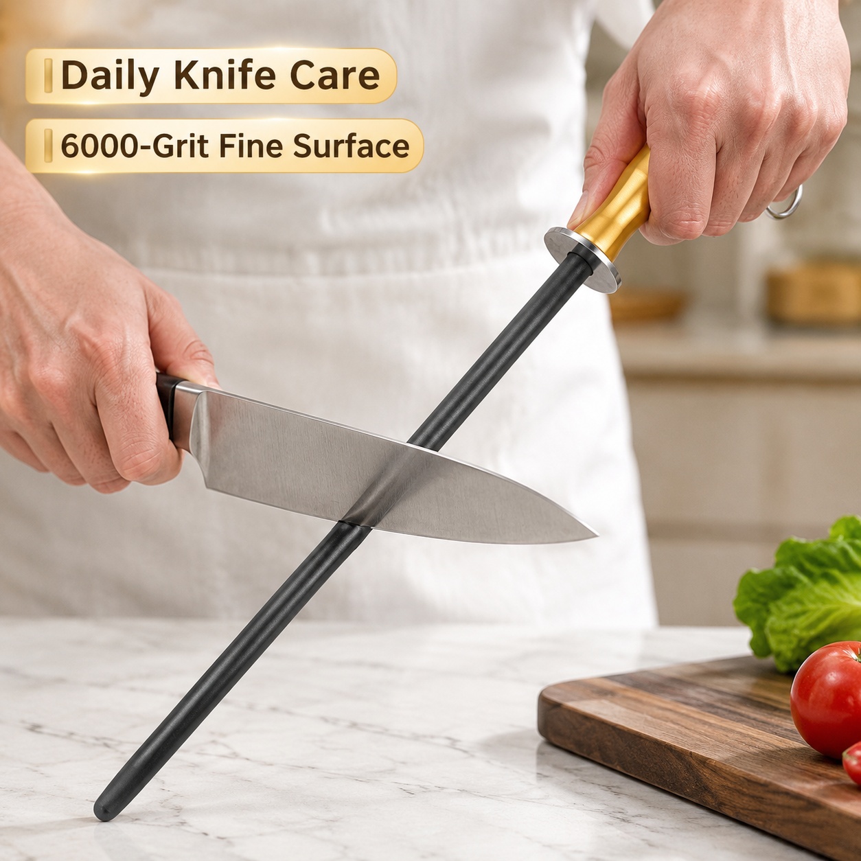 Commercial Kitchen Knife Sharpener - مبراة سكاكين احترافية، فولاذ شحذ للجزارين،