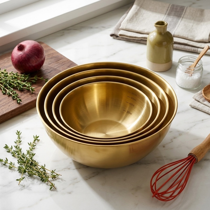 Commercial Kitchen Equipment List - مجموعة من 3 أوعية خلط من