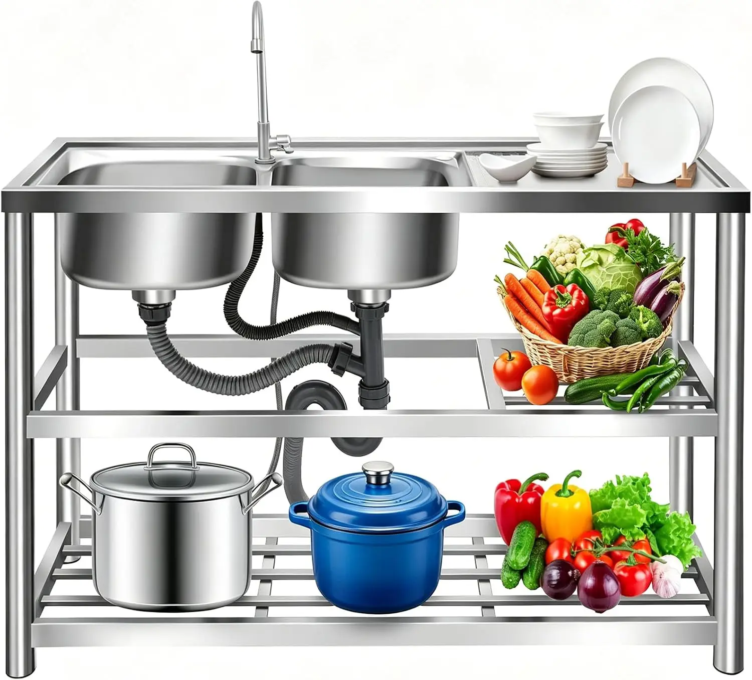 حوض تحضير قائم بذاته للمطبخ، ح - مراجعة Commercial Kitchen Worktops وسعره