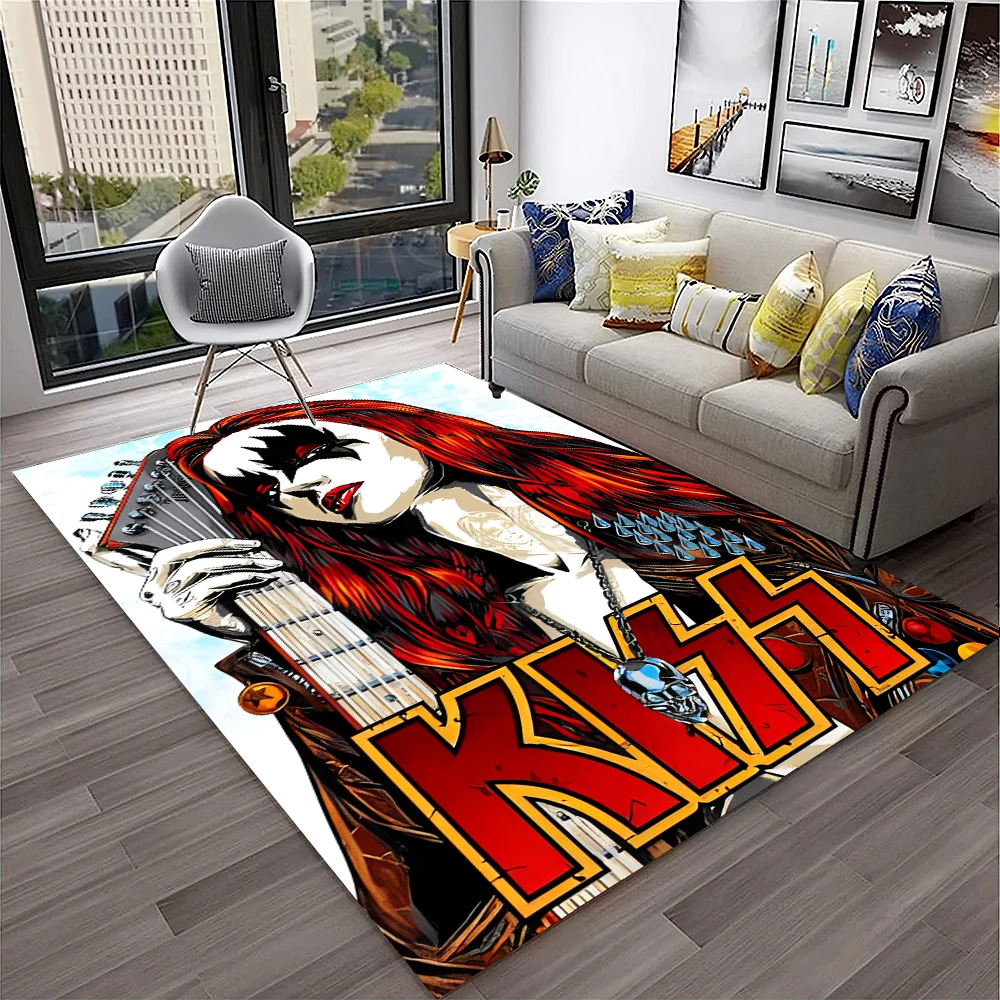 Retro KISS Rock Band Carpet Ru - مراجعة Commercial Kitchen Floor وسعره
