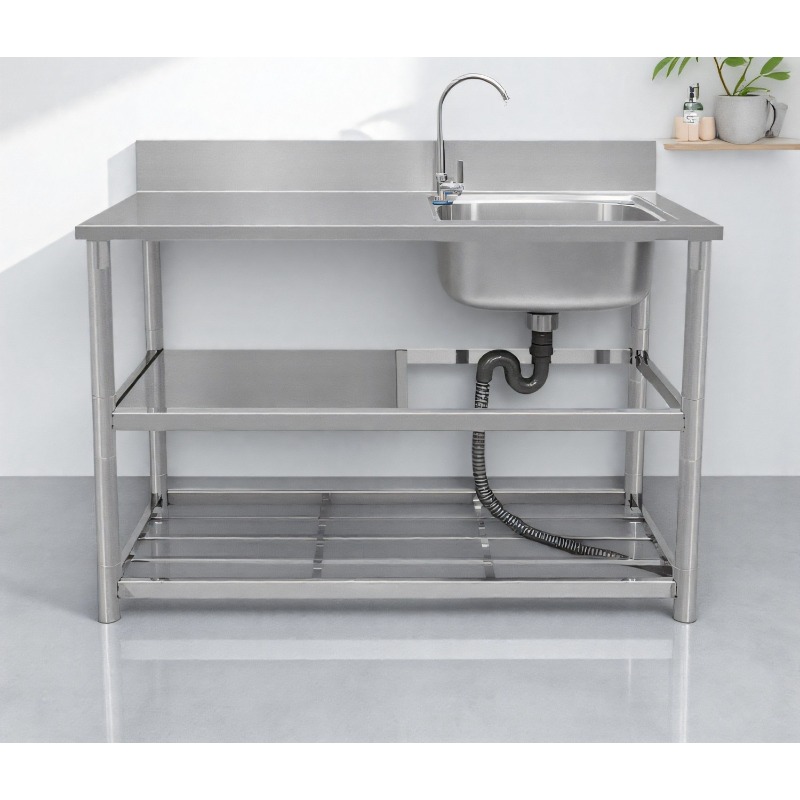 حوض غسيل قائم بذاته من الفولاذ - مراجعة Commercial Kitchen Worktops وسعره